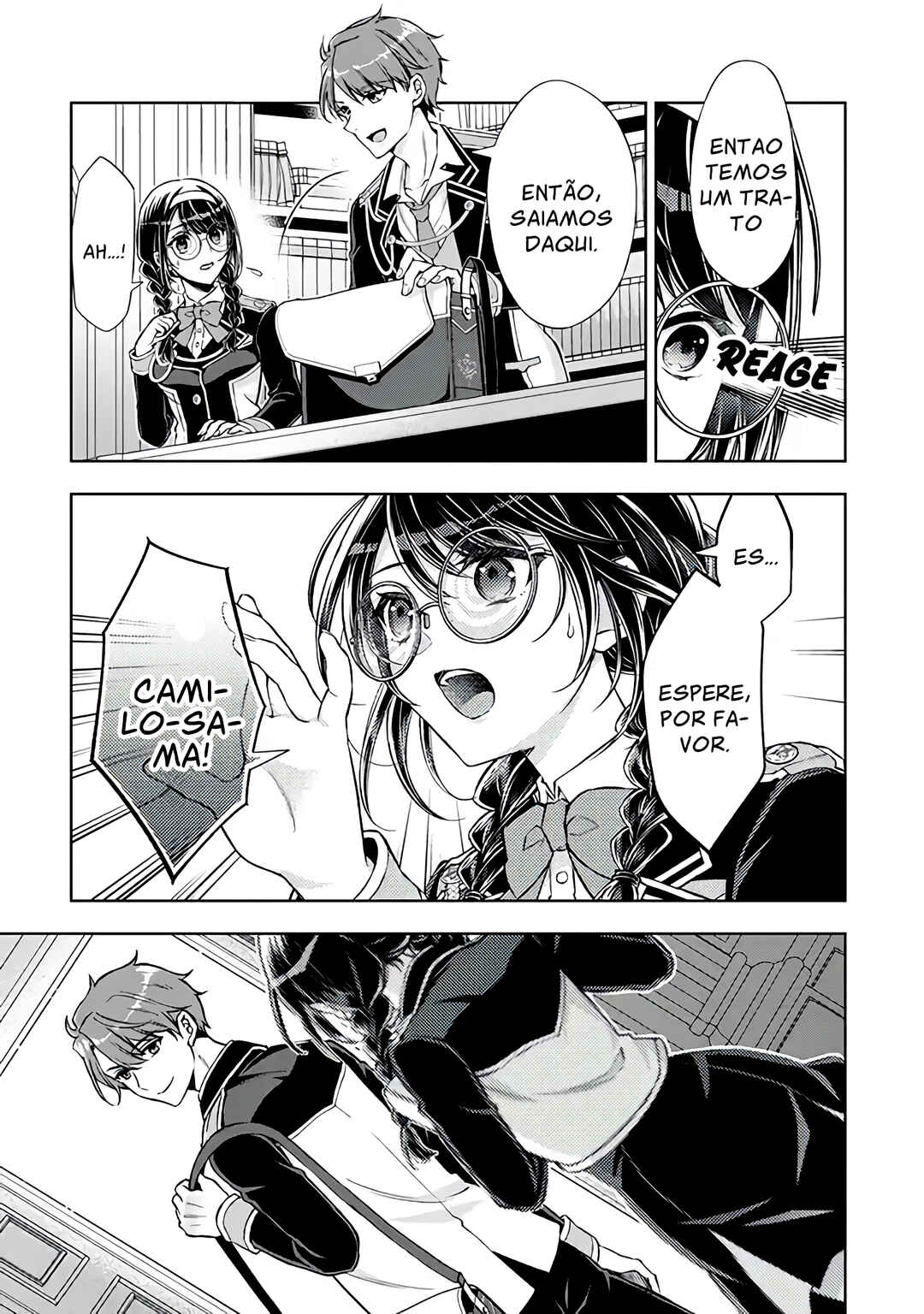 Dantoudai ni Kieta Densetsu no Akujo, Nidome no Jinsei de wa Gariben Jimi Megane ni Natte Heion wo Nozomu capítulo 1.3 página 12