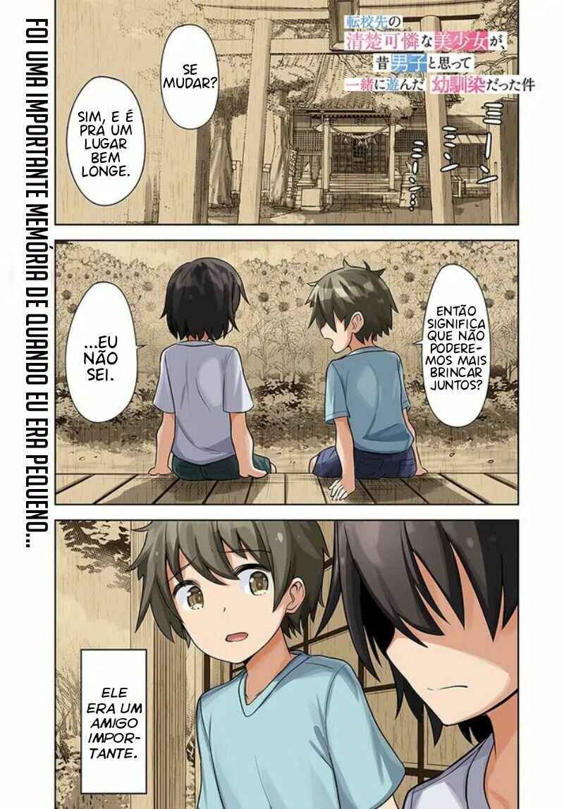 Tenkousaki no Seiso Karen na Bishoujo ga, Mukashi Danshi to Omotte Issho ni Asonda Osananajimi datta Ken capítulo 1 página 2