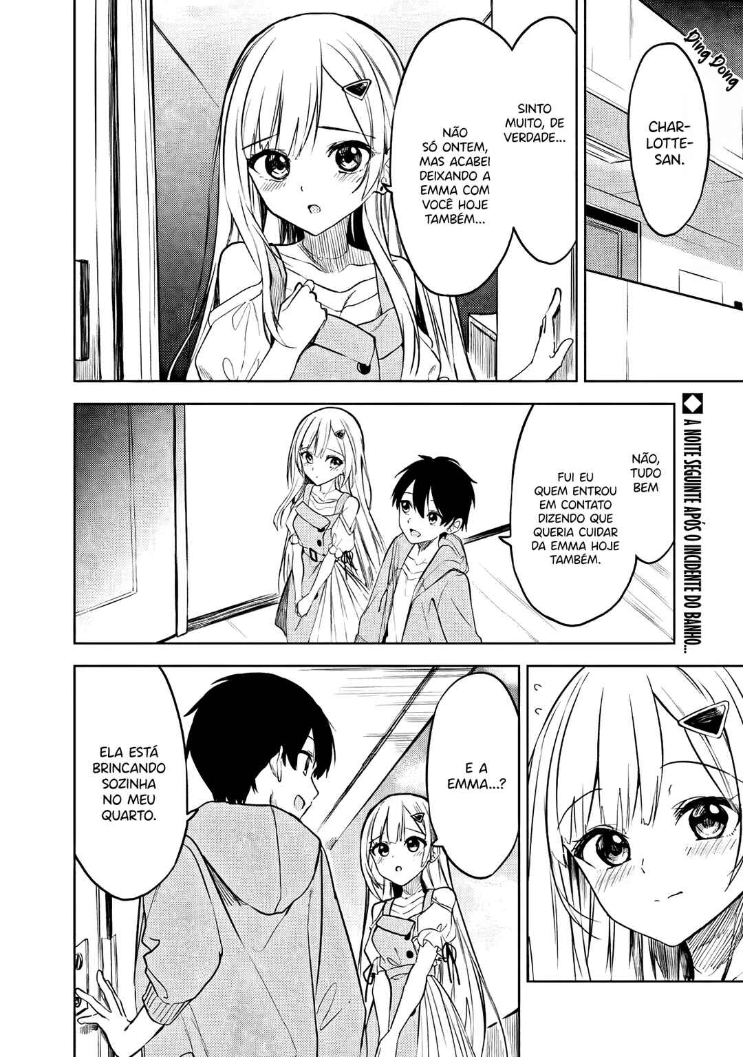 Maigo ni Natteita Youjo wo Tasuketara, Otonari ni Sumu Bishoujo Ryuugakusei ga Ie ni Asobi ni Kuru you ni Natta Ken ni Tsuite capítulo 14 página 3