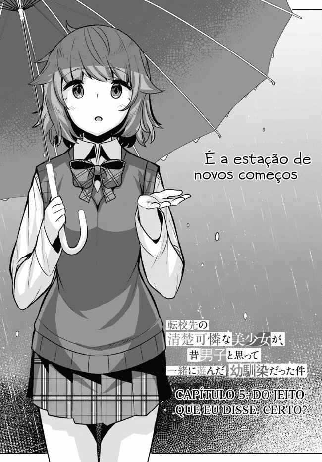 Tenkousaki no Seiso Karen na Bishoujo ga, Mukashi Danshi to Omotte Issho ni Asonda Osananajimi datta Ken capítulo 5 página 2