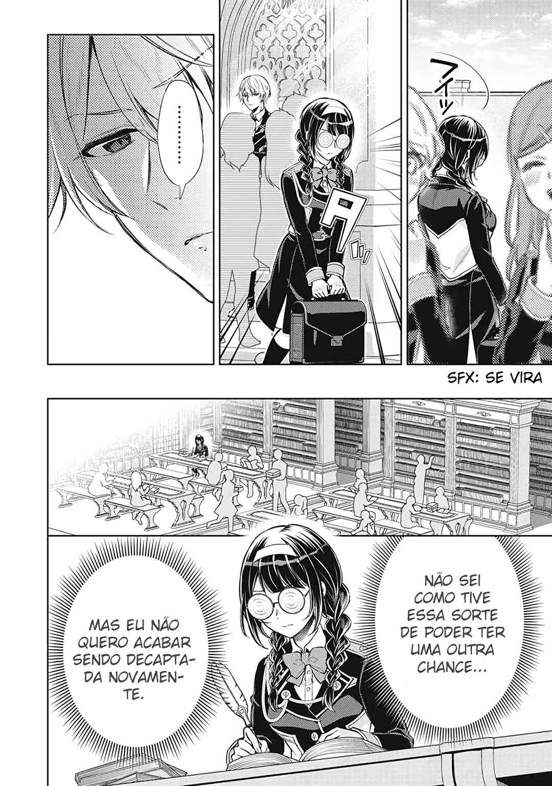Dantoudai ni Kieta Densetsu no Akujo, Nidome no Jinsei de wa Gariben Jimi Megane ni Natte Heion wo Nozomu capítulo 1.2 página 5