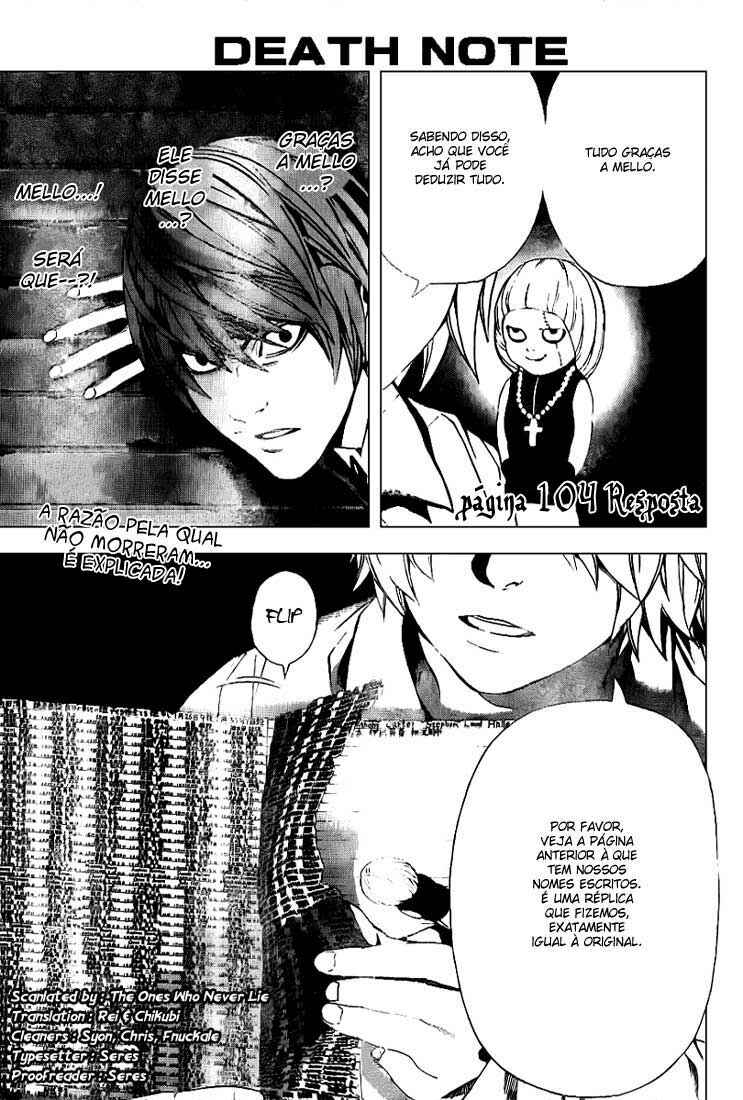 Death Note capítulo 104 página 1