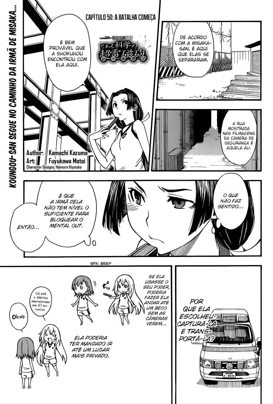 Toaru Majutsu no Index Gaiden: Toaru Kagaku no Railgun capítulo 50 página 1